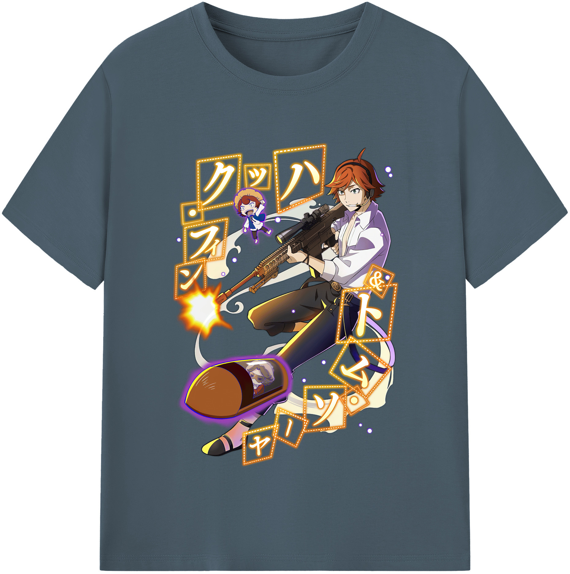 （画像用） 文豪ストレイドッグス Bungo Stray Dogs 綿100％半袖Tシャツ（フロントプリント）